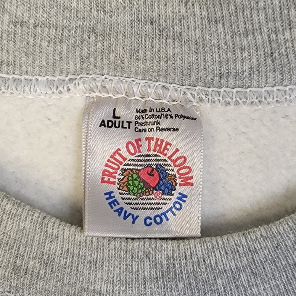 Nebraska Cornhuskers Script Spell out Vintage 80's 90's Heavyweight Crewneck L - Picture 8 of 12